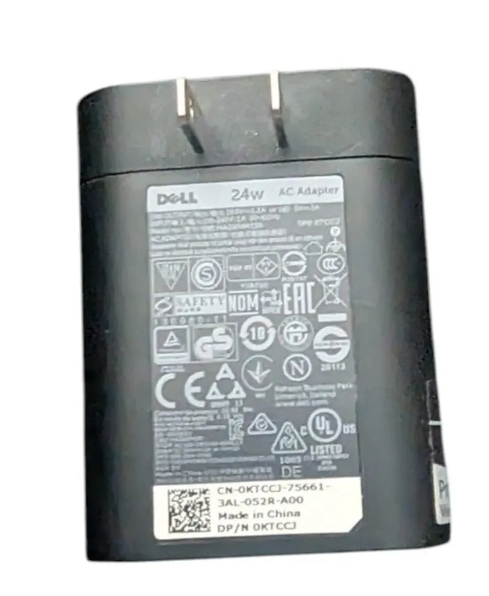Black Genuine Dell 24W Venue 11 AC Adapter 19.5v - 1.2A 5V 2A HA24NM130 Charger